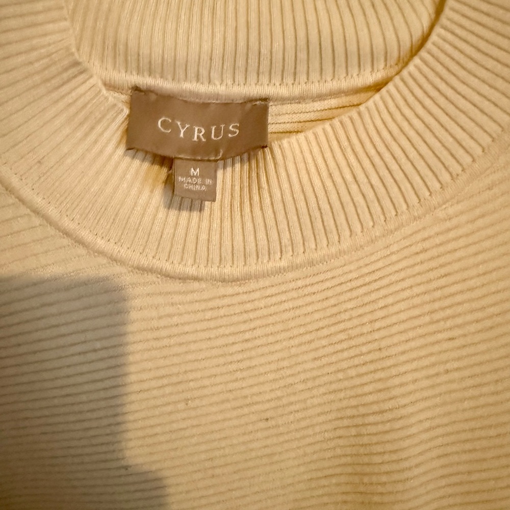 Cyrus Cream Ribbed Knit Top - Picture 2 of 3